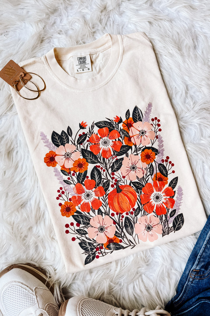 Autumn Wildflower Graphic Tee - Ivory