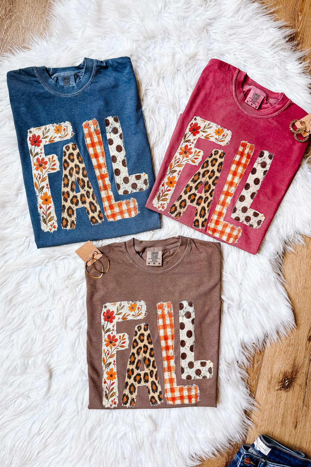 Fall In Full Color Graphic Tee - Multiple Colors
