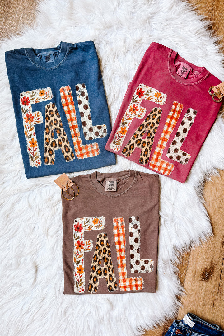 Fall In Full Color Graphic Tee - Multiple Colors