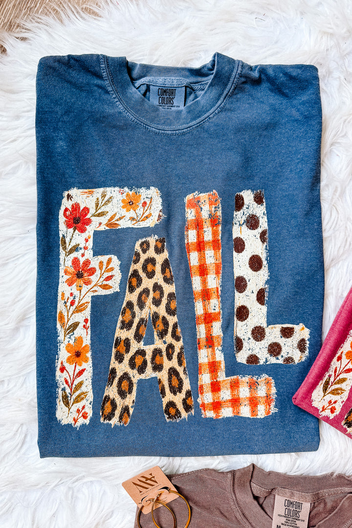 Fall In Full Color Graphic Tee - Multiple Colors