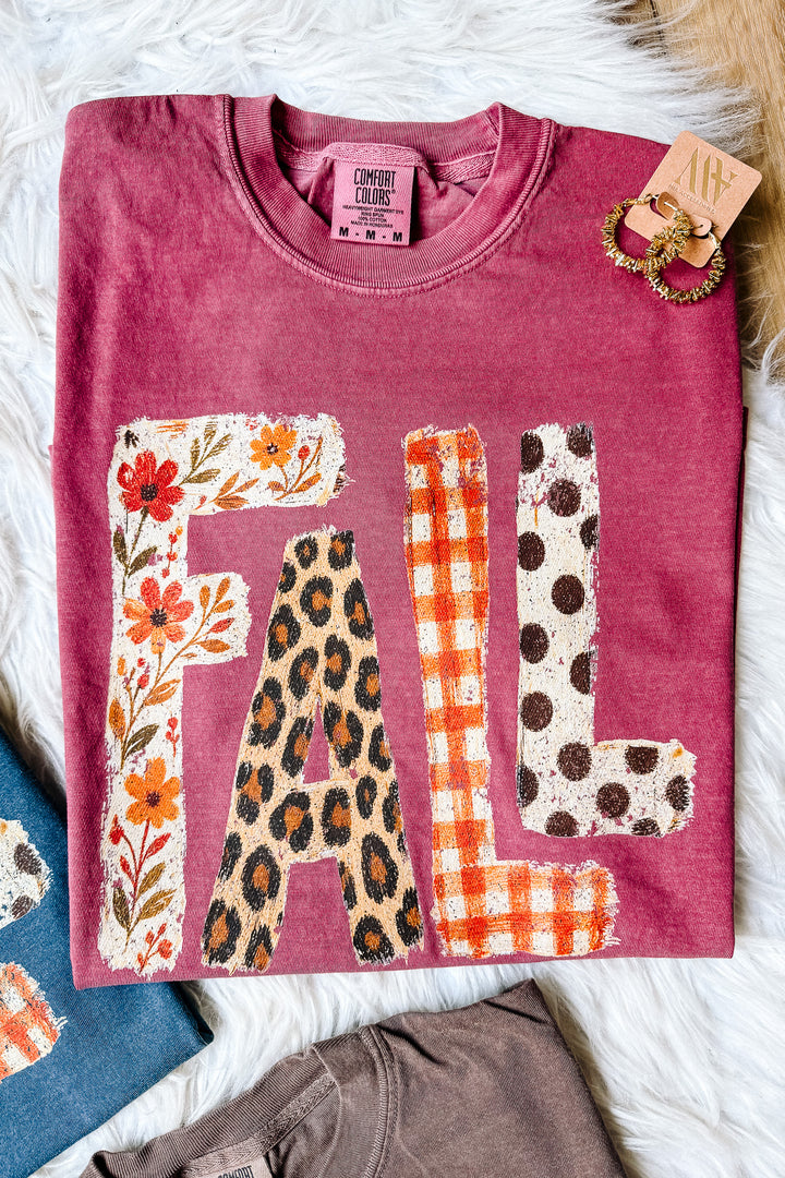 Fall In Full Color Graphic Tee - Multiple Colors