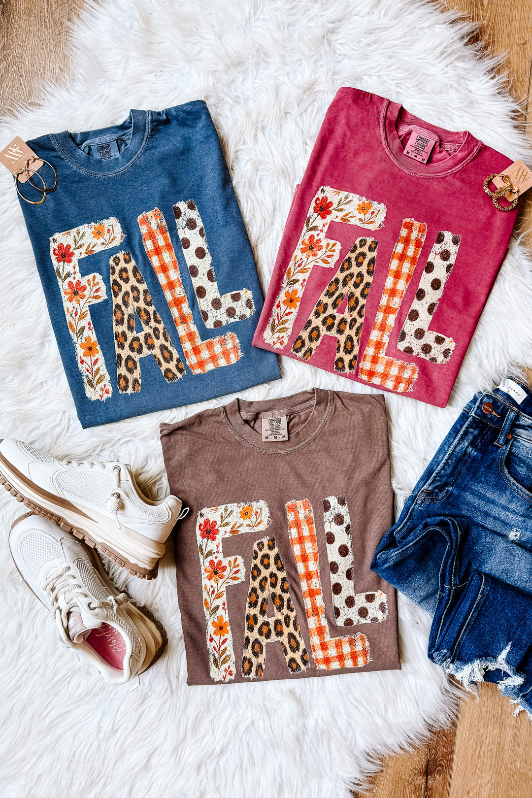 Fall In Full Color Graphic Tee - Multiple Colors