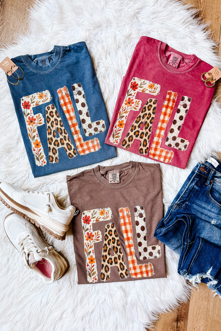 Fall In Full Color Graphic Tee - Multiple Colors