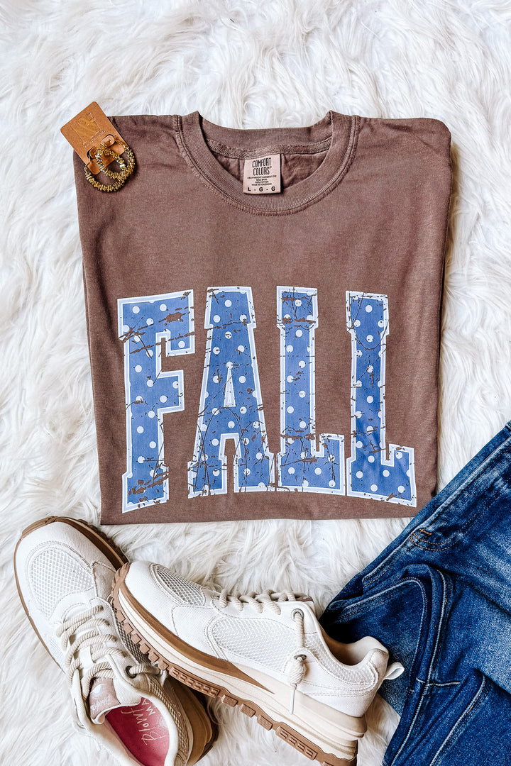 Polka Dot Fall Graphic Tee - Multiple Colors