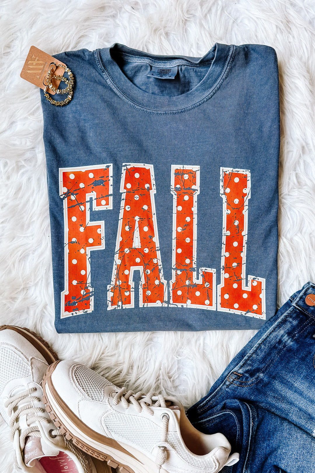Polka Dot Fall Graphic Tee - Multiple Colors