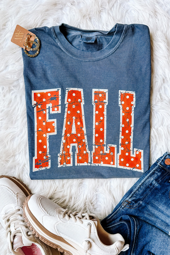 Polka Dot Fall Graphic Tee - Multiple Colors
