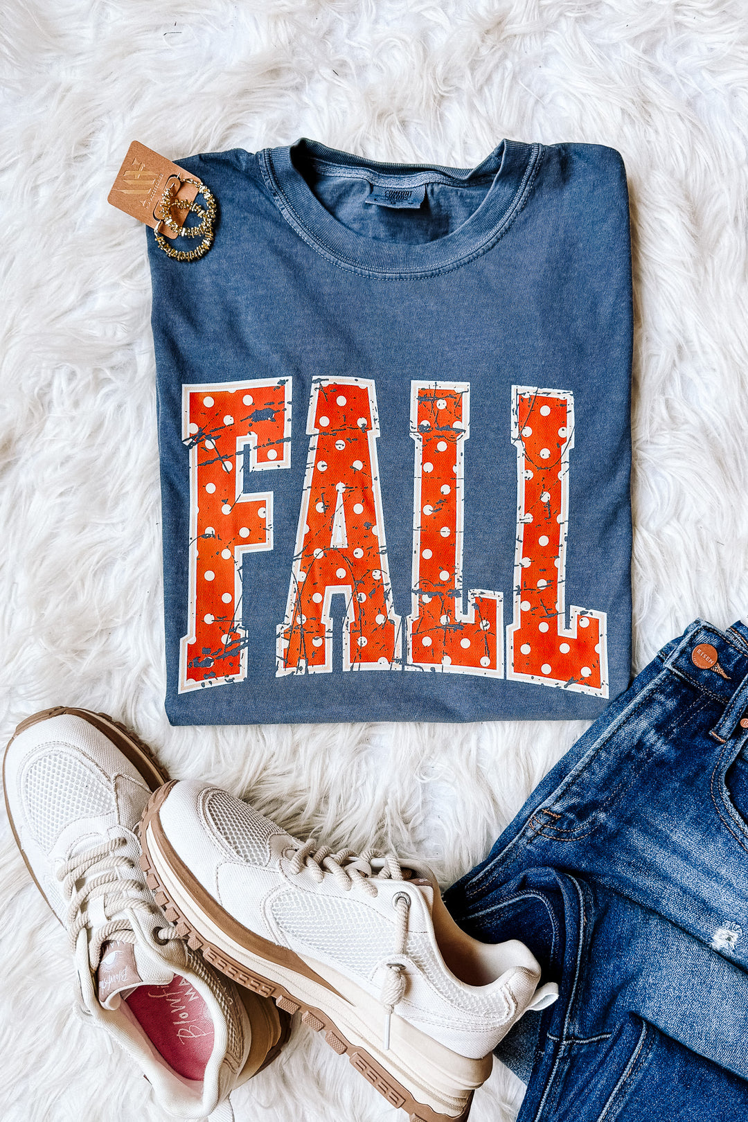 Polka Dot Fall Graphic Tee - Multiple Colors