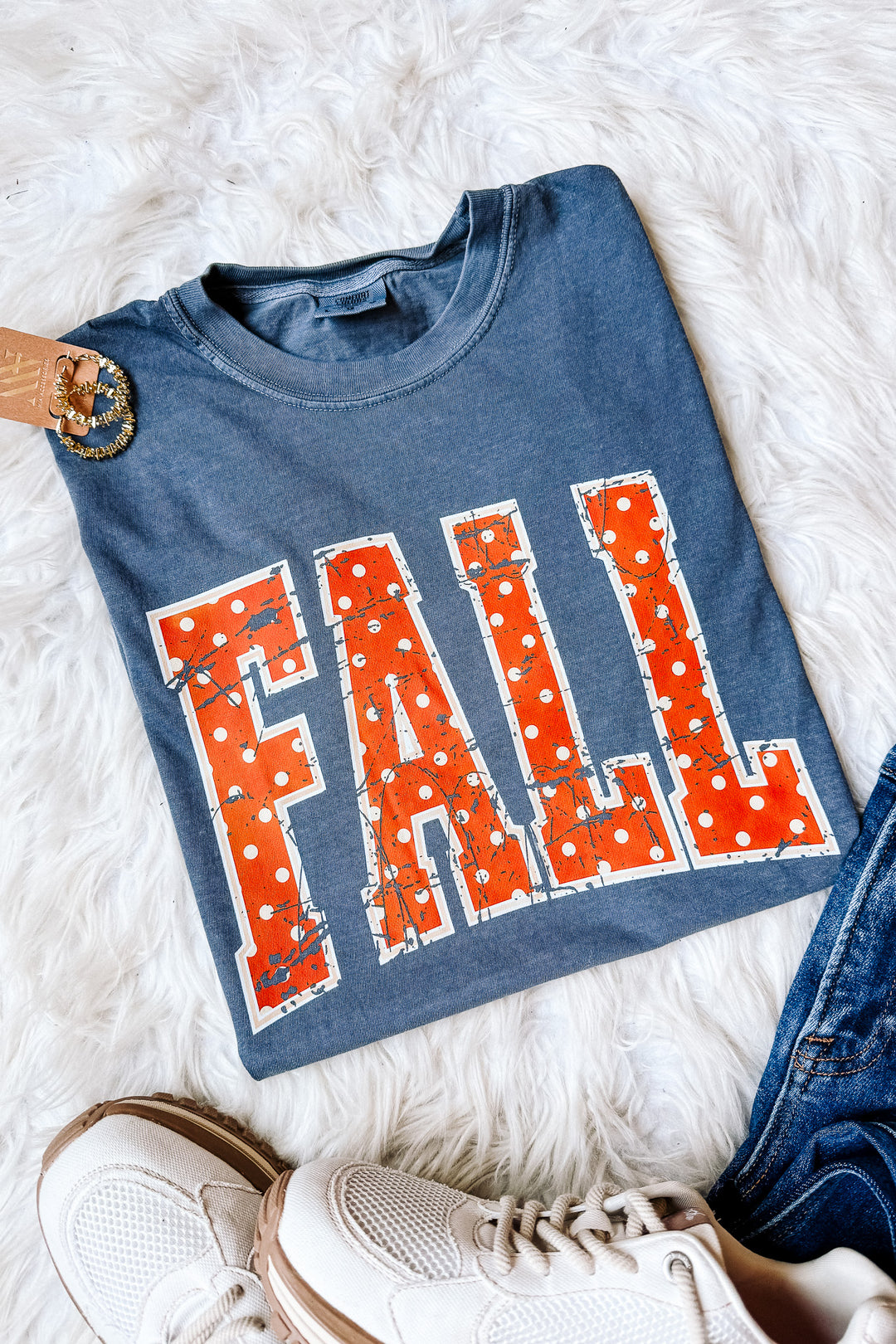 Polka Dot Fall Graphic Tee - Multiple Colors