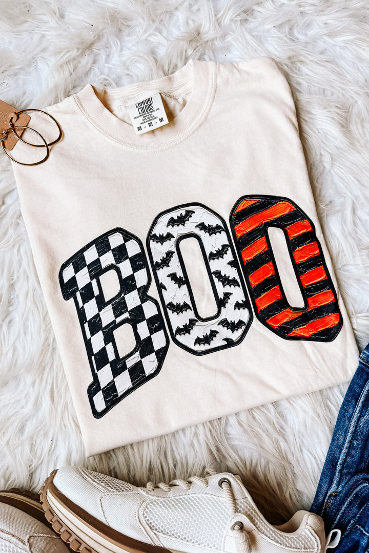 Painted BOO Graphic Tee - Ivory