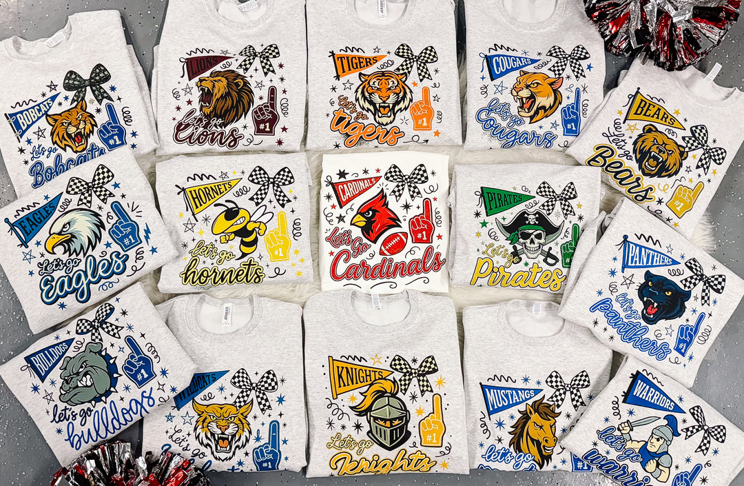 *SWEATSHIRT* School Mascot Spirit Graphics