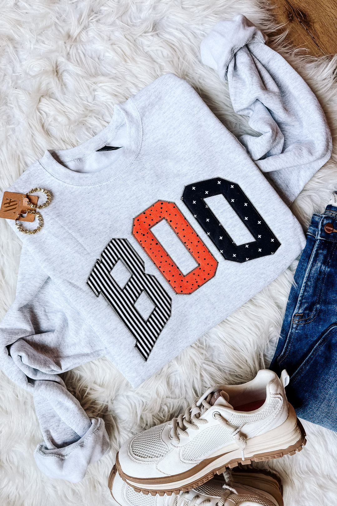 Sweet, Spooky, & Stitched Sweatshirt - Ash Grey