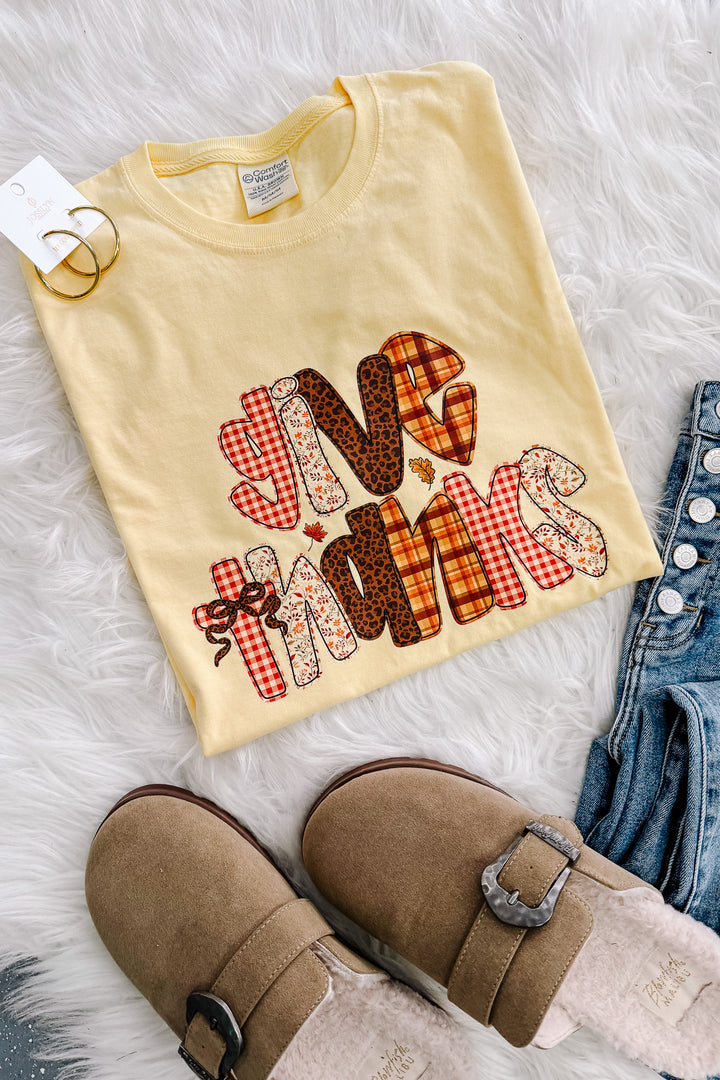 Plaid Give Thanks Graphic Tee - Butter