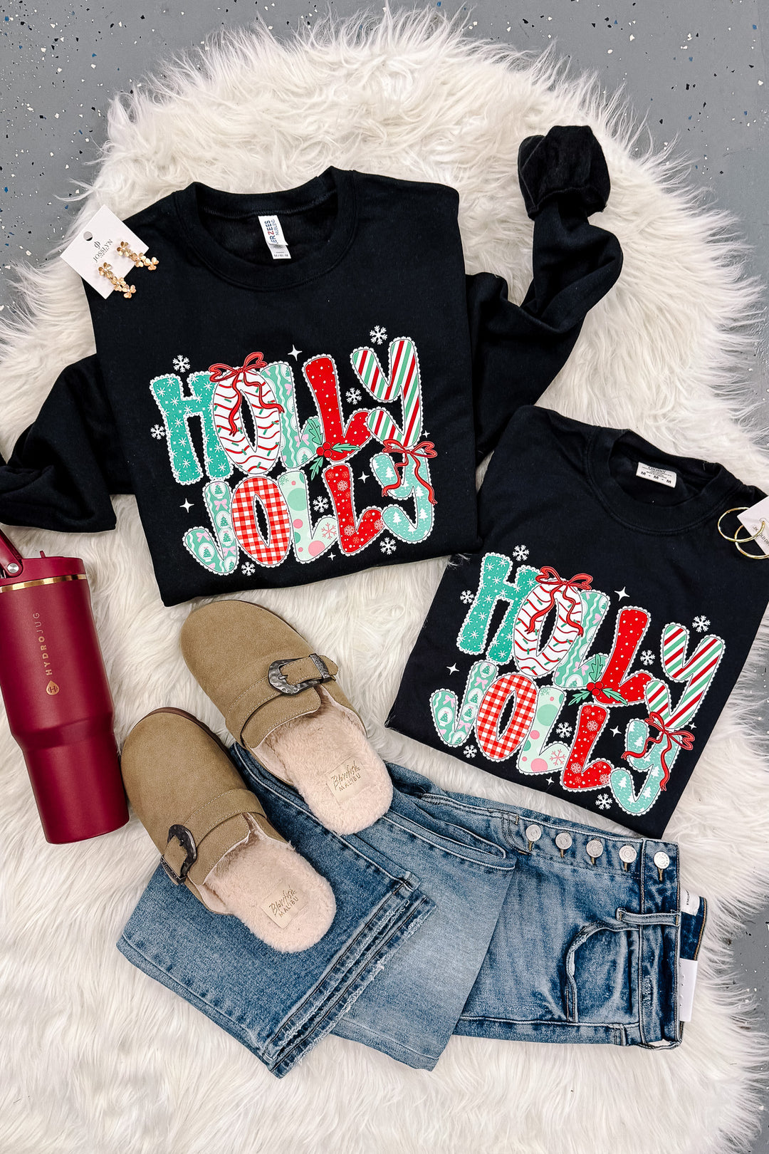 Holly Jolly Graphics Black - Multiple Styles