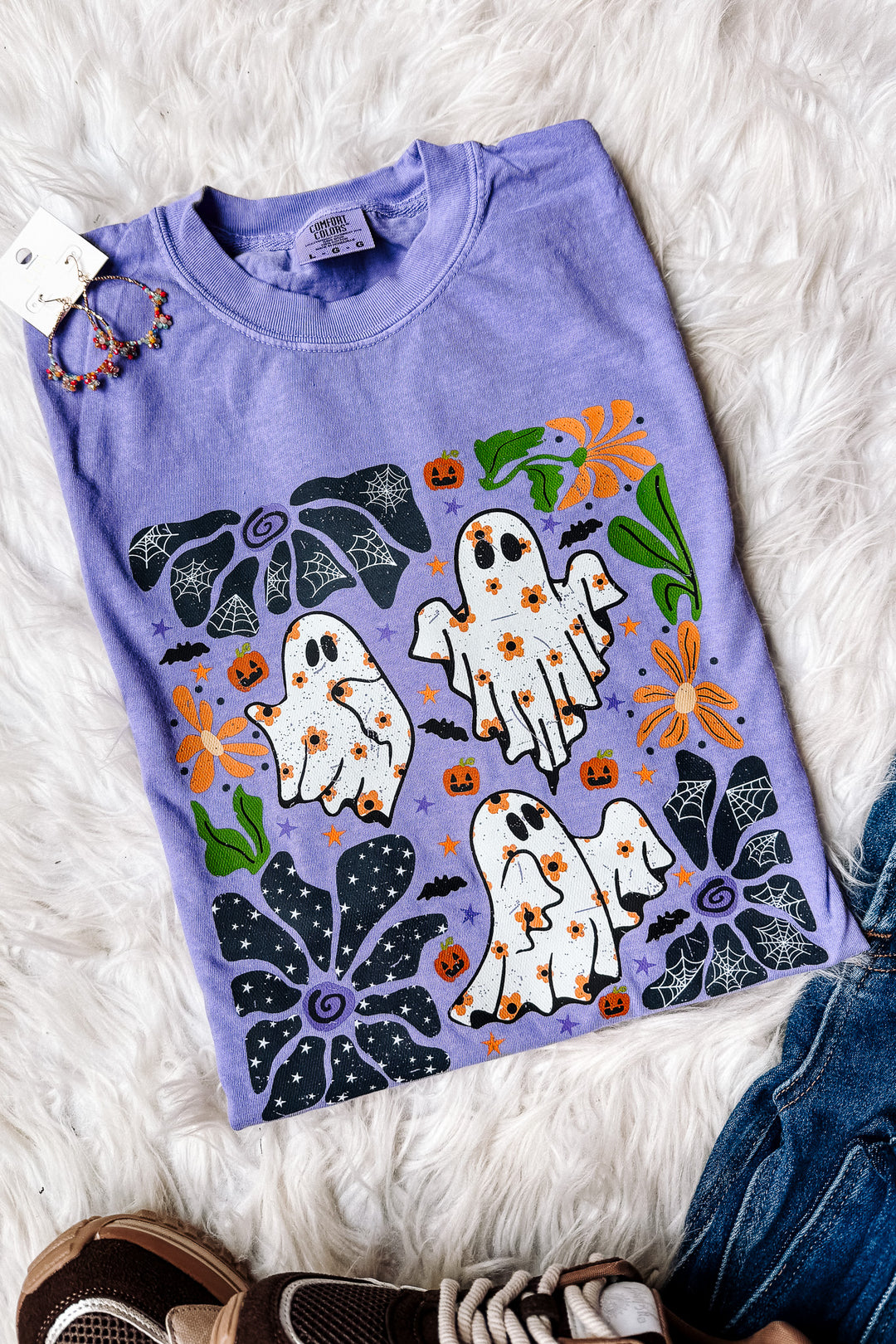 Haunting in Style Graphic Tee - Violet