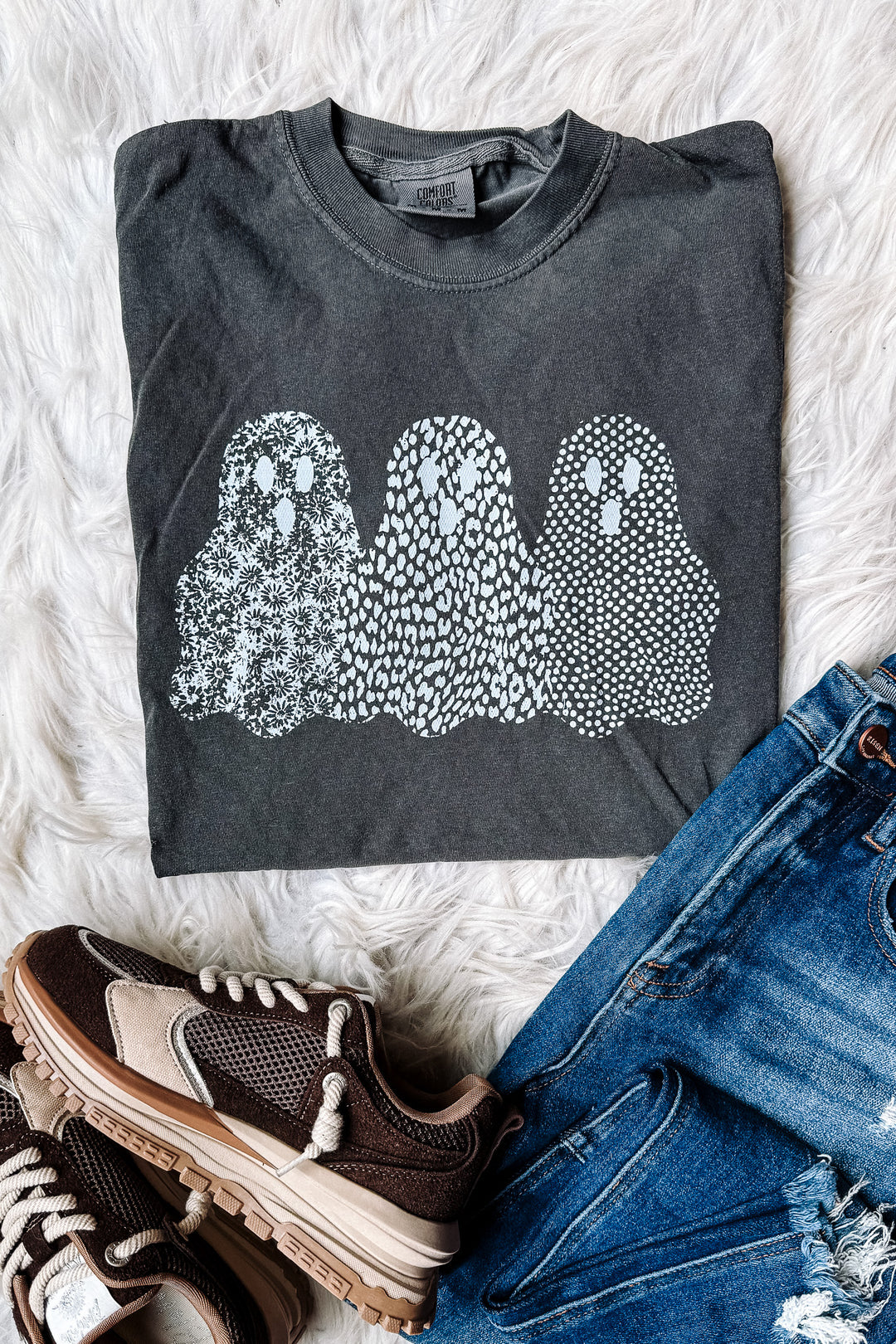 The Boo Crew White Graphic Tee - Pepper