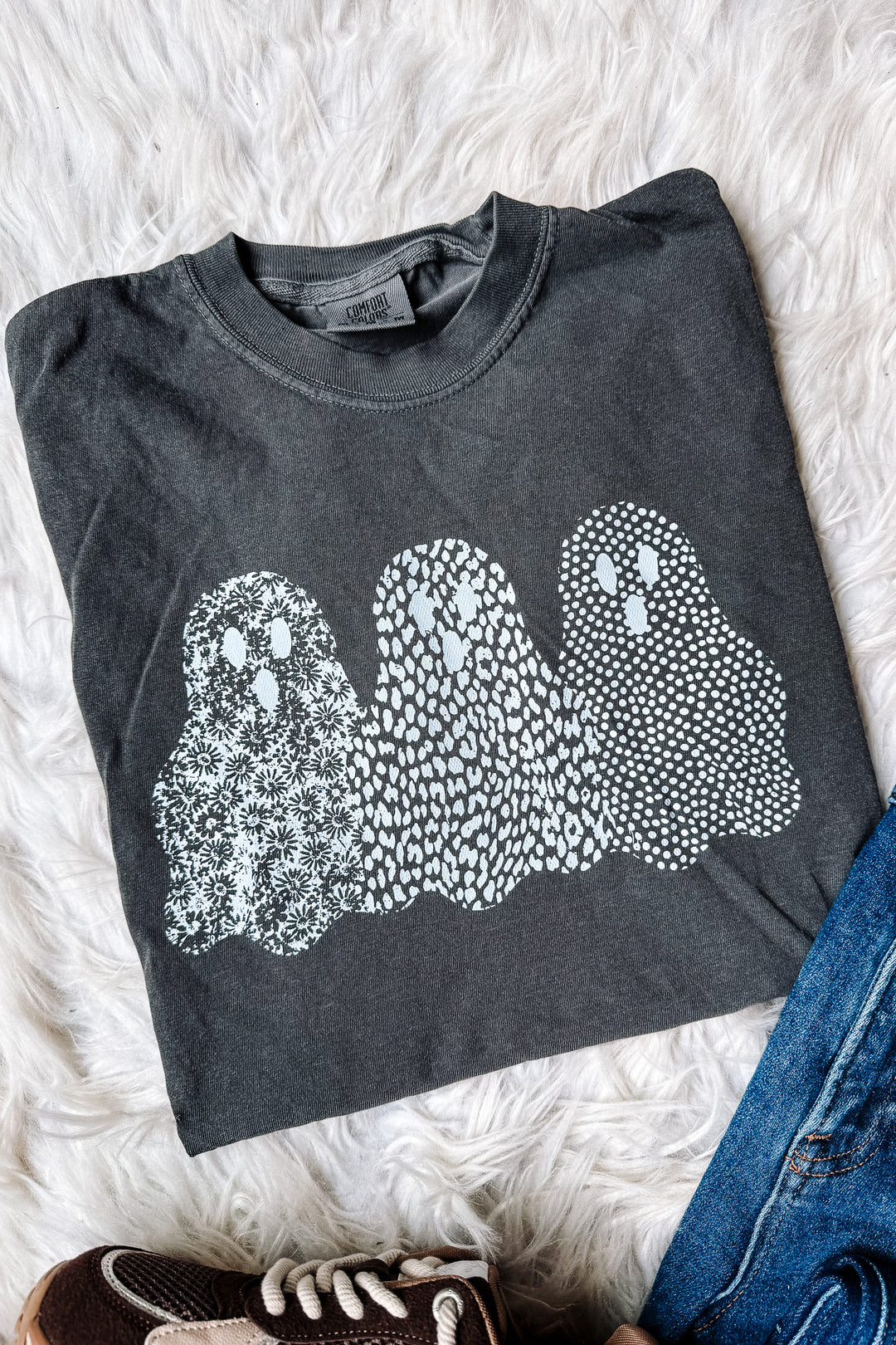 The Boo Crew White Graphic Tee - Pepper