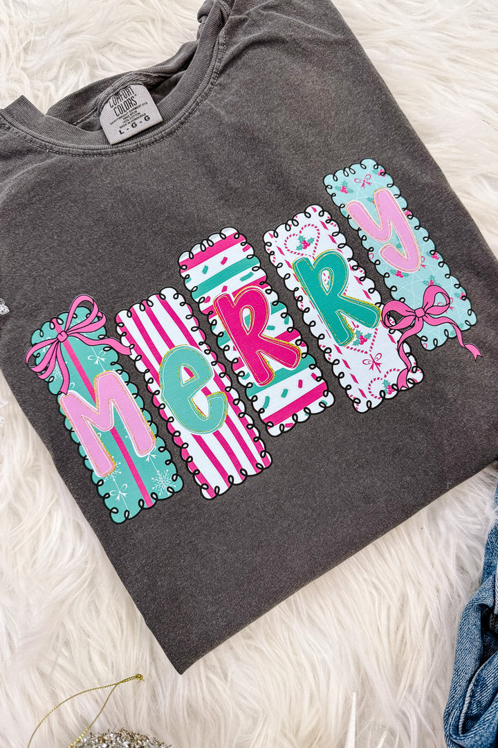 Merry in Pink Graphic Tee - Pepper