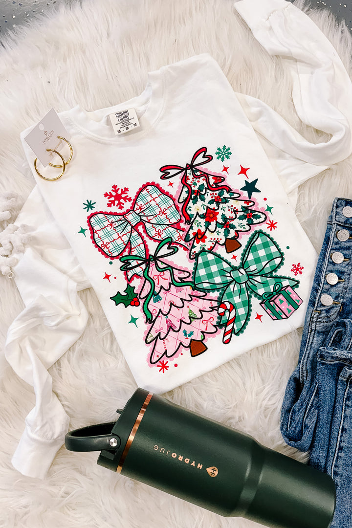 All Wrapped Up Graphic Long Sleeve - White