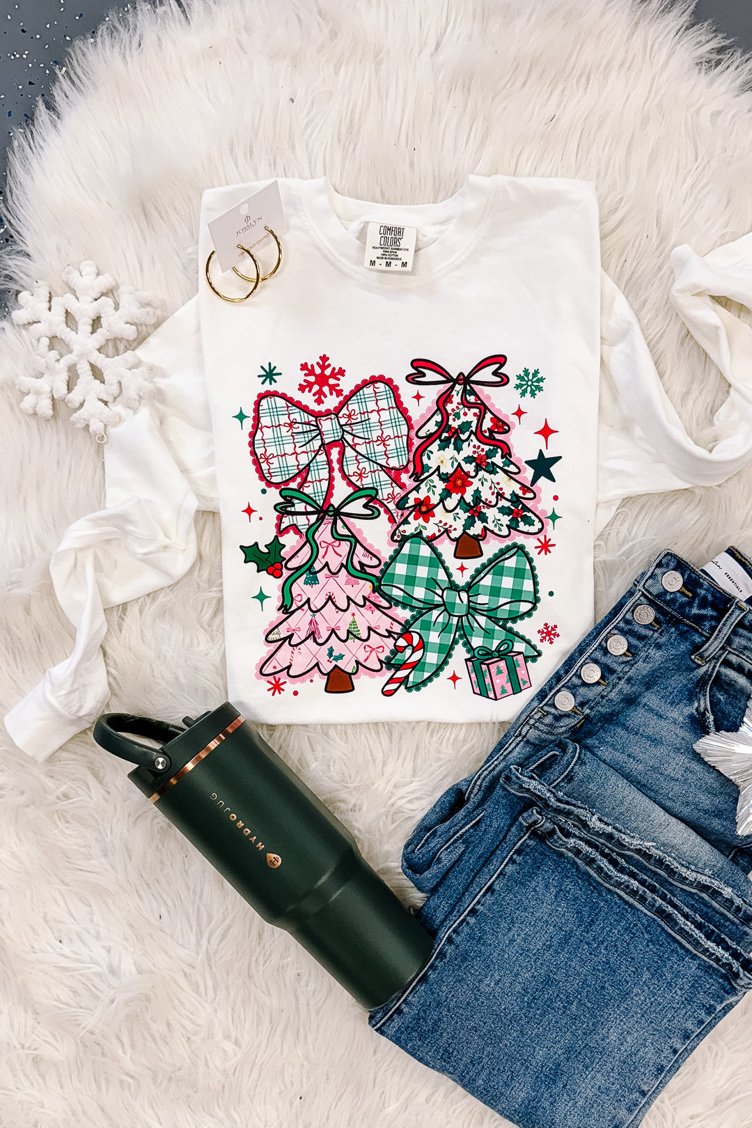 All Wrapped Up Graphic Long Sleeve - White