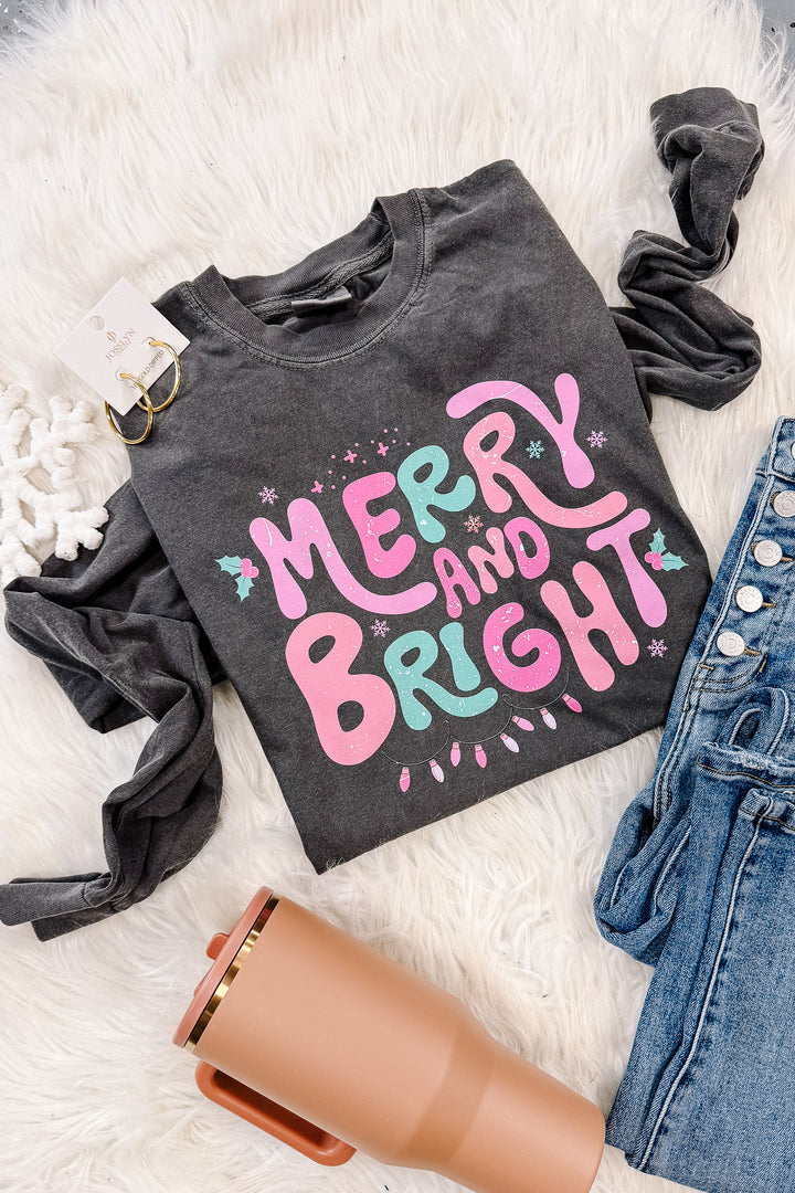 Dreamy Merry & Bright Graphic Long Sleeve - Pepper