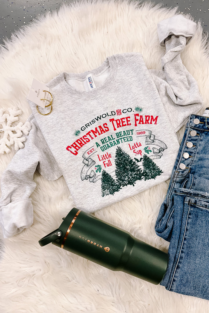 Little Full Lotta Sap Crewneck Sweatshirt - Ash Grey