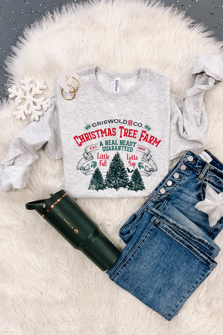 Little Full Lotta Sap Crewneck Sweatshirt - Ash Grey