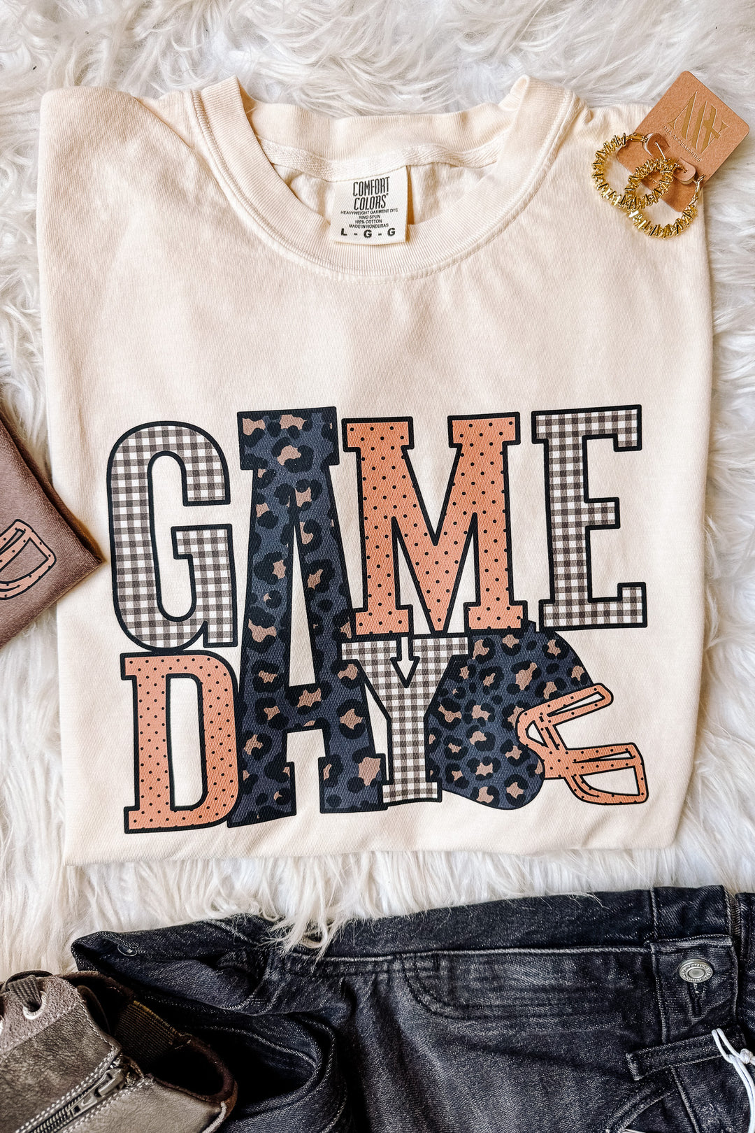 Tall "A" Game Day Patterns Graphic Tee - Multiple Colors
