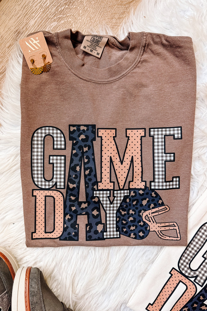 Tall "A" Game Day Patterns Graphic Tee - Multiple Colors