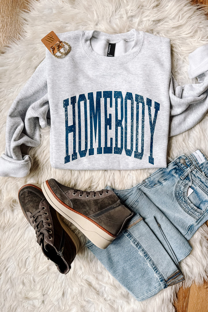 HOMEBODY Graphic Sweatshirt - Ash Grey