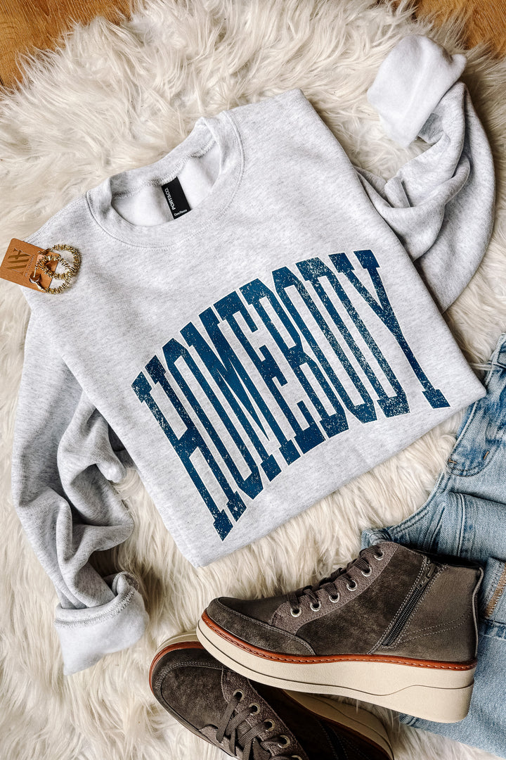 HOMEBODY Graphic Sweatshirt - Ash Grey