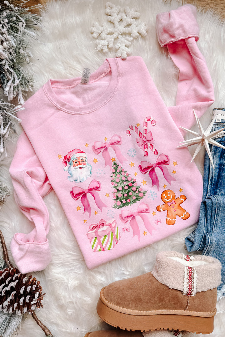 Merry & Pink Graphic Sweatshirt - Classic Pink