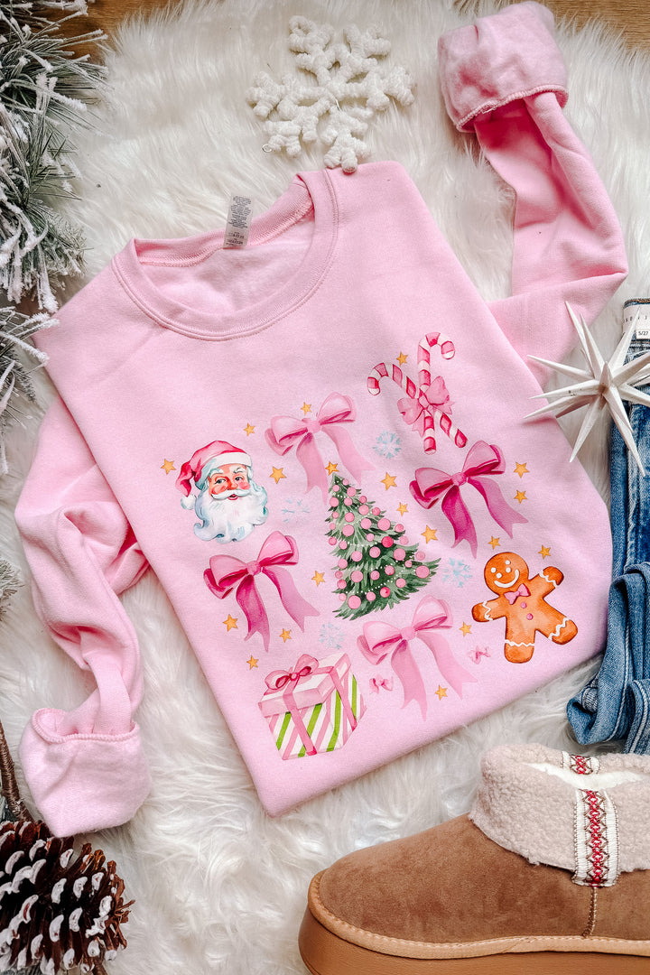 Merry & Pink Graphic Sweatshirt - Classic Pink