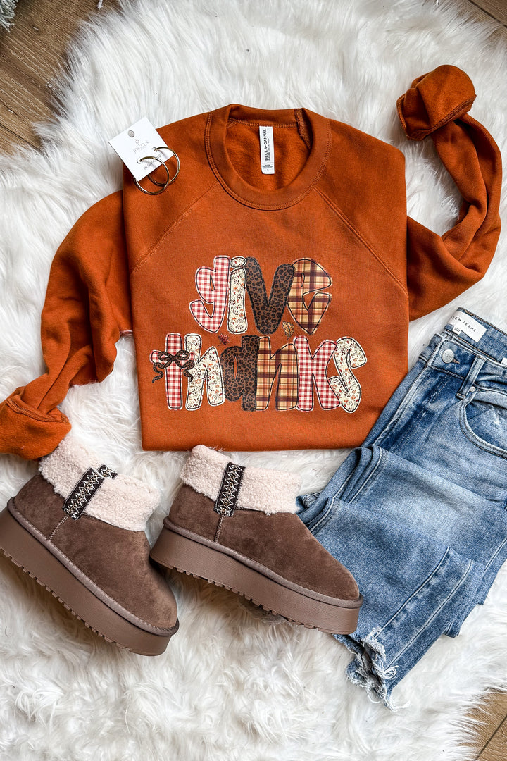 *DEAL* Give Thanks Graphic Sweatshirt - Autumn