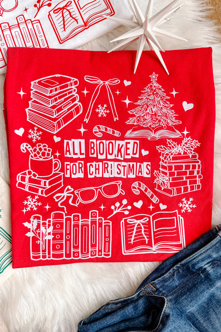 All Booked For Christmas Graphic Tees - Multiple Styles