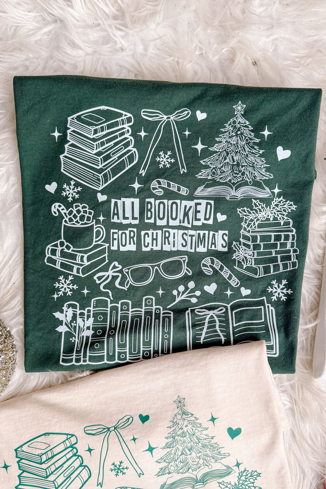All Booked For Christmas Graphic Tees - Multiple Styles