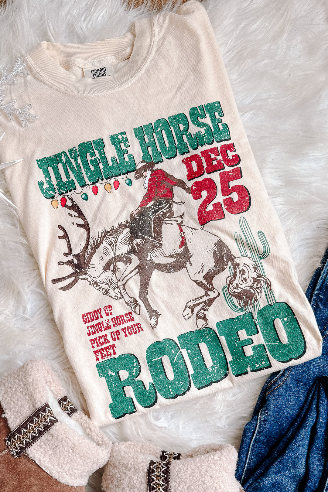 Jingle Horse Rodeo Graphic Tee - Ivory