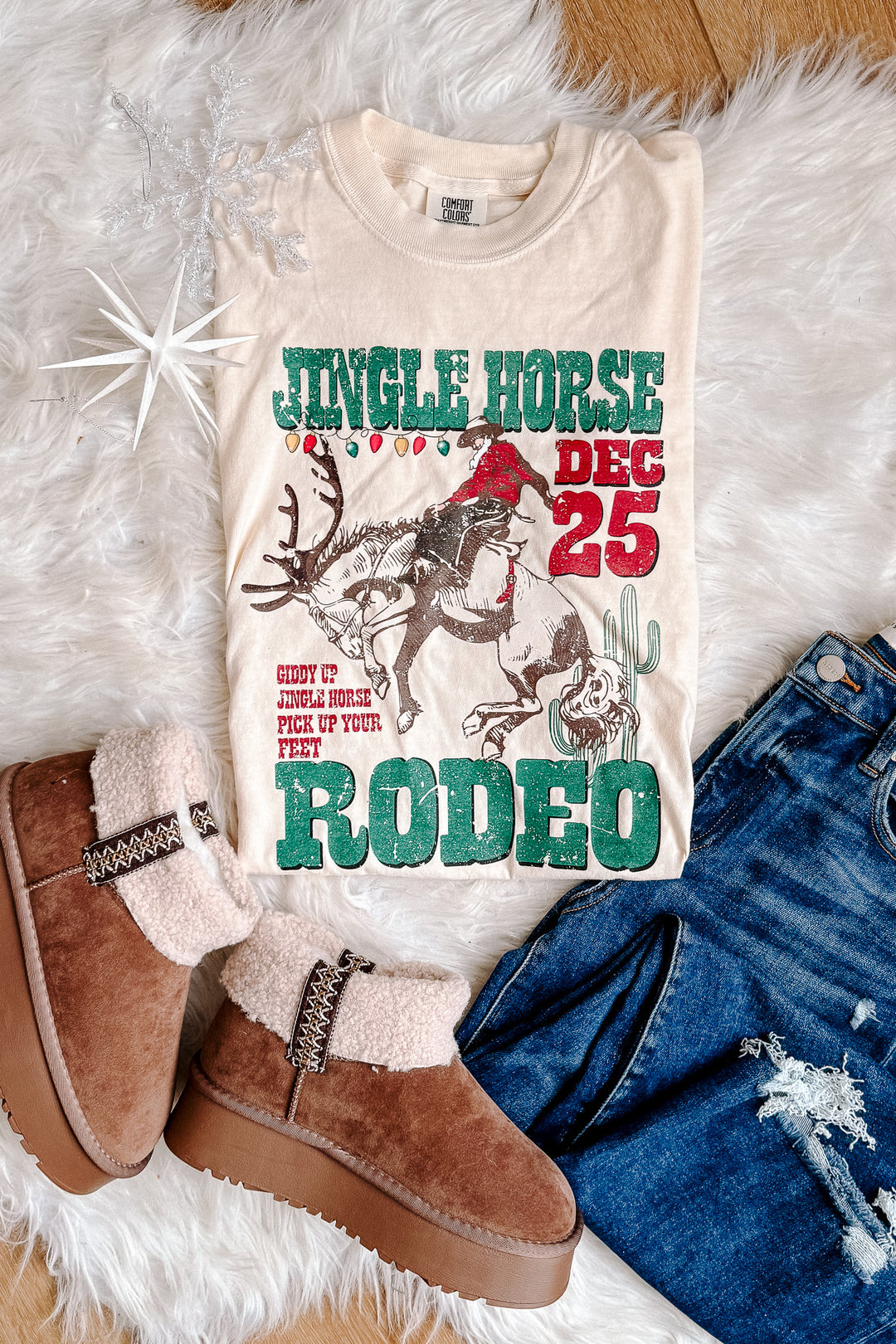Jingle Horse Rodeo Graphic Tee - Ivory