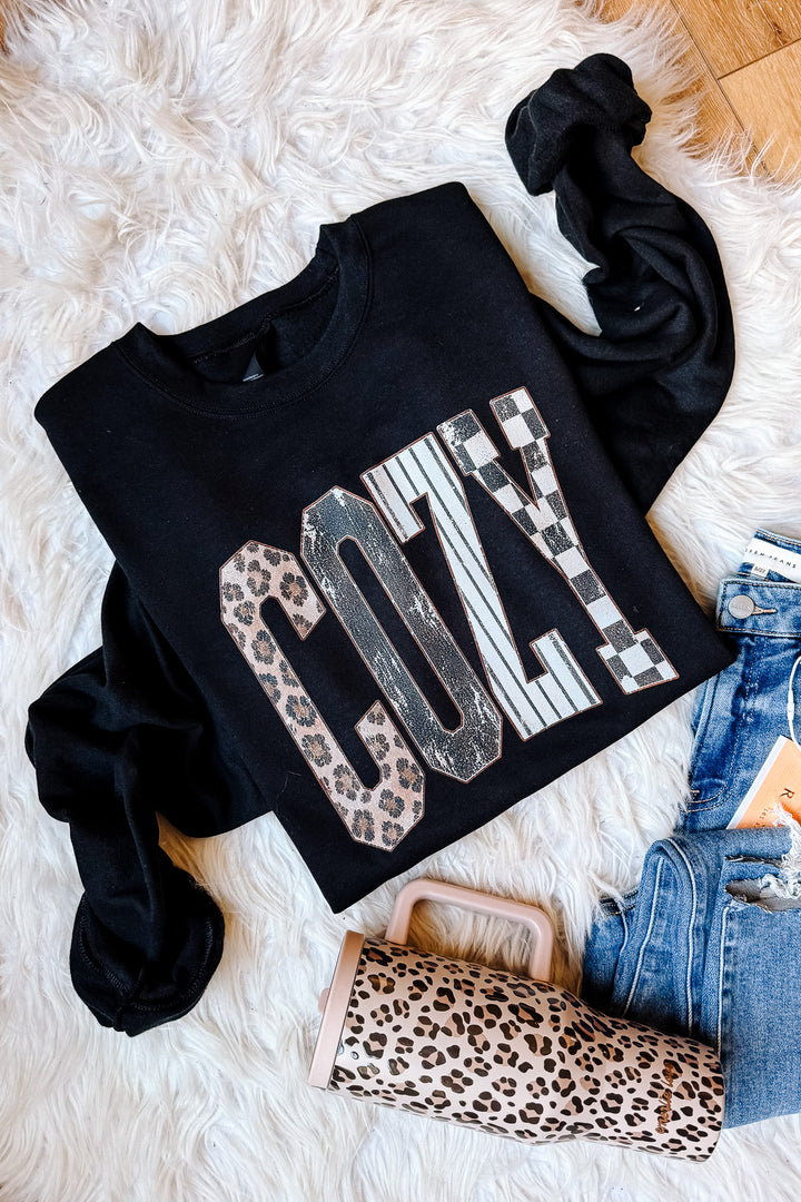 Netutrals COZY Patterns Graphic Sweatshirt - Black
