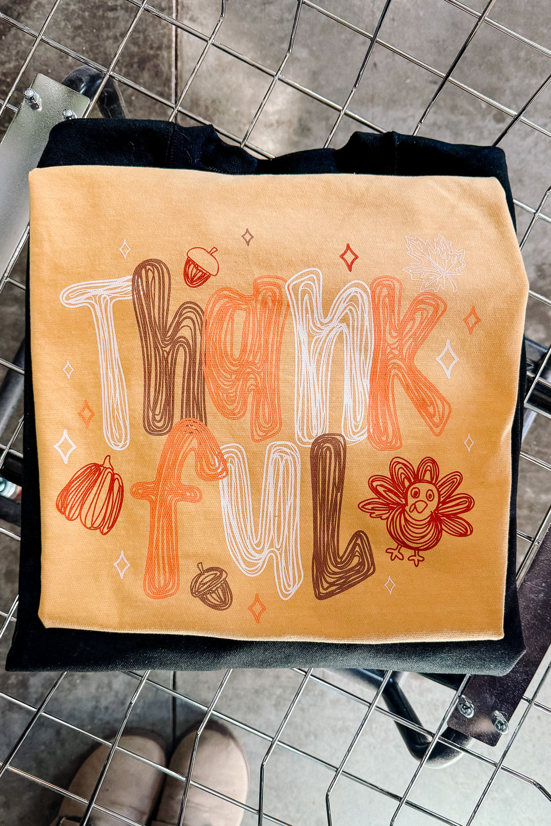 Thankful Doodles Graphic Tee - Mustard