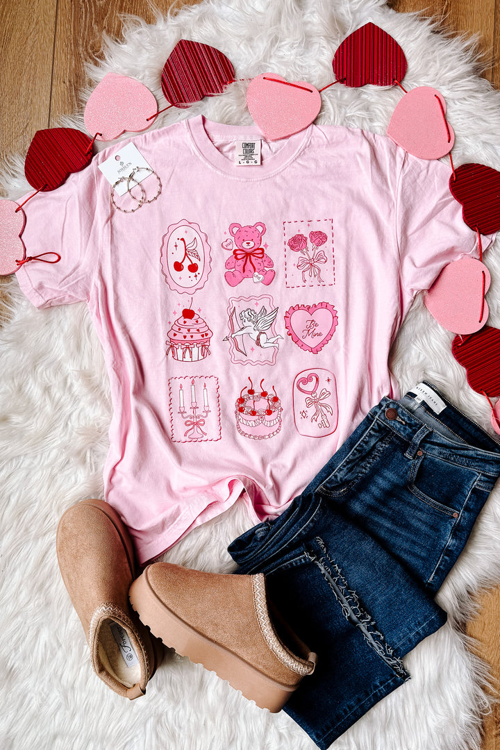 Cupid's Crew Graphic Tee - Blossom