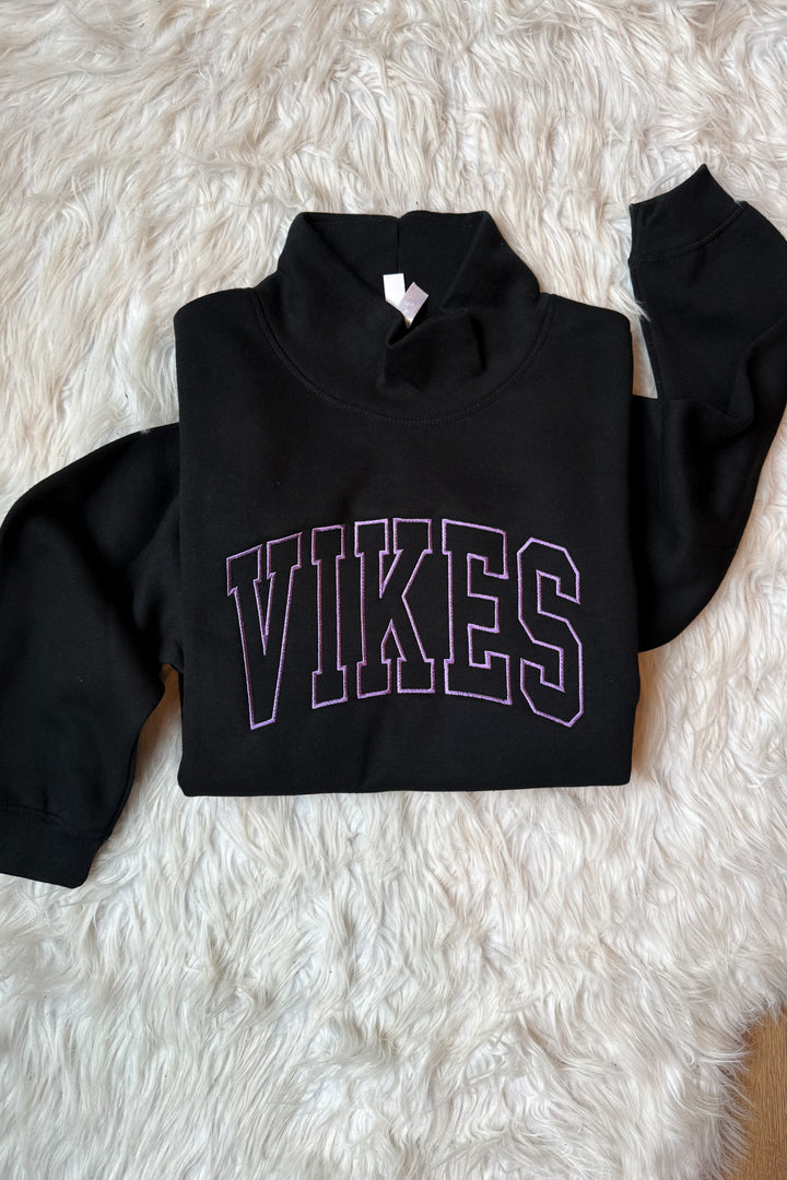 VIKES Embroidery Mockneck - Black