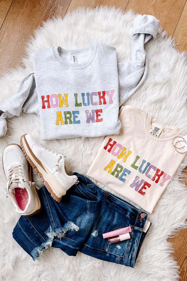 Colorful How Lucky Are We Graphics - Multiple Styles