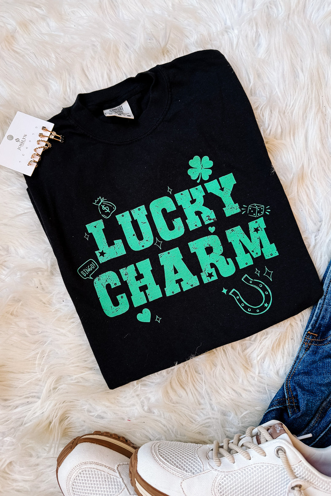 Lucky Charm Graphic Tee - Black