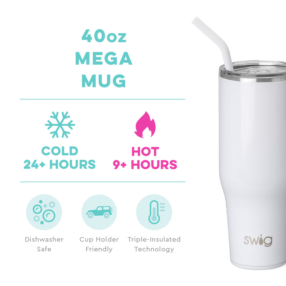 Shimmer White Mega Mug (40oz)