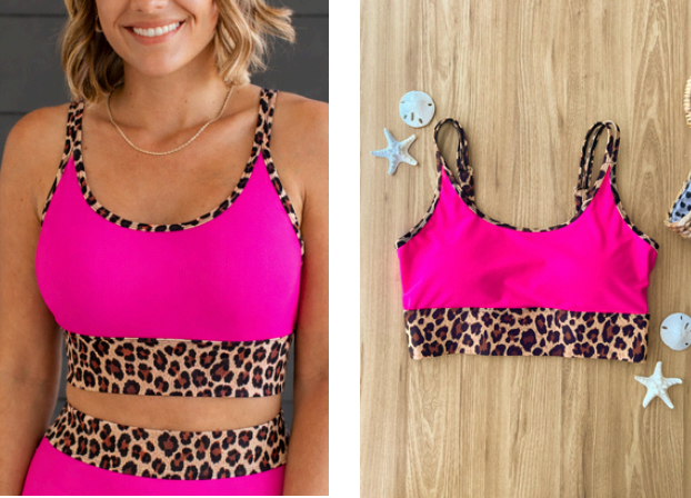 *Pre-Order* Pink & Leopard Swim Suit