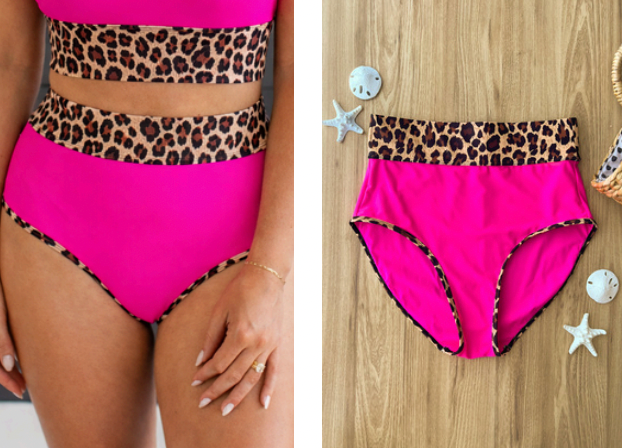 *Pre-Order* Pink & Leopard Swim Suit