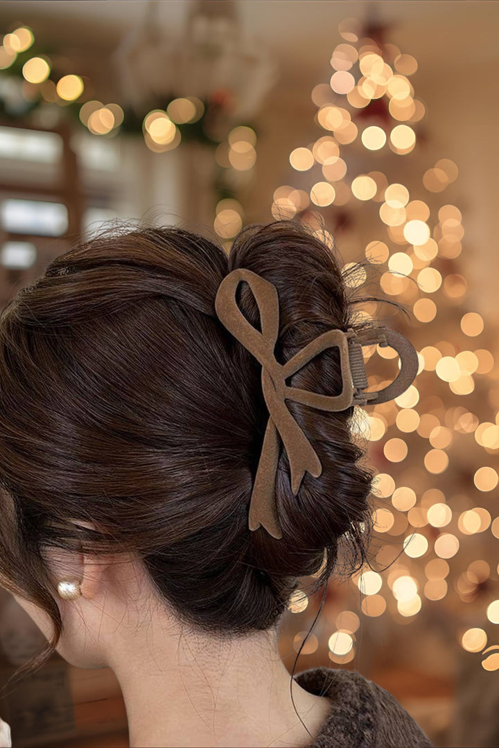 Velvet Bow Hair Clip Set