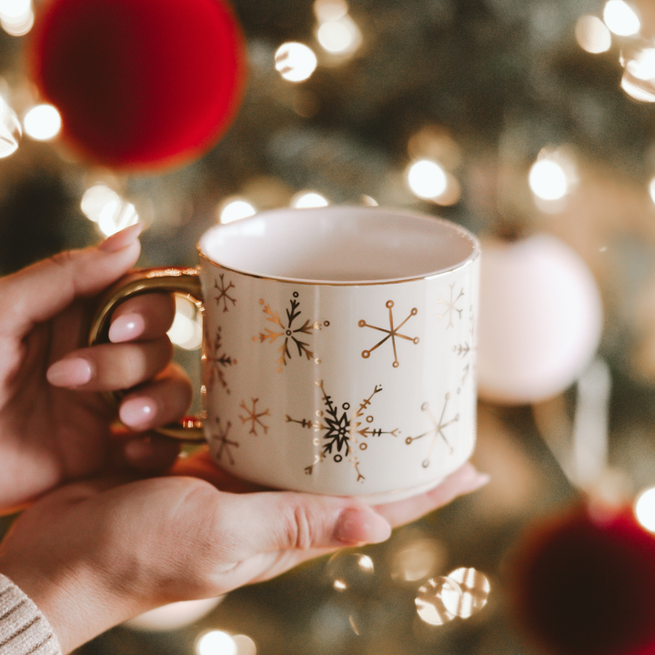 Gold Snowflakes Coffee Mug
