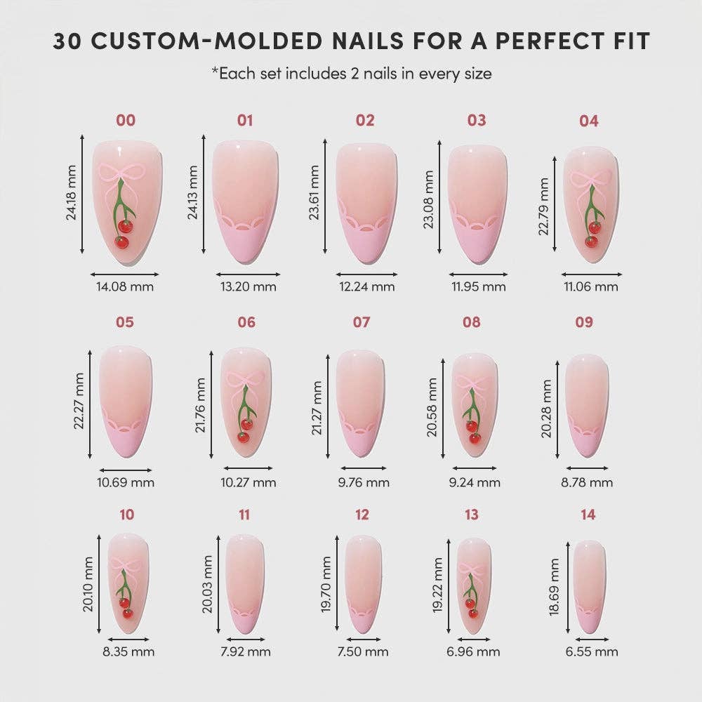 Cherry Bow Press-On Nail