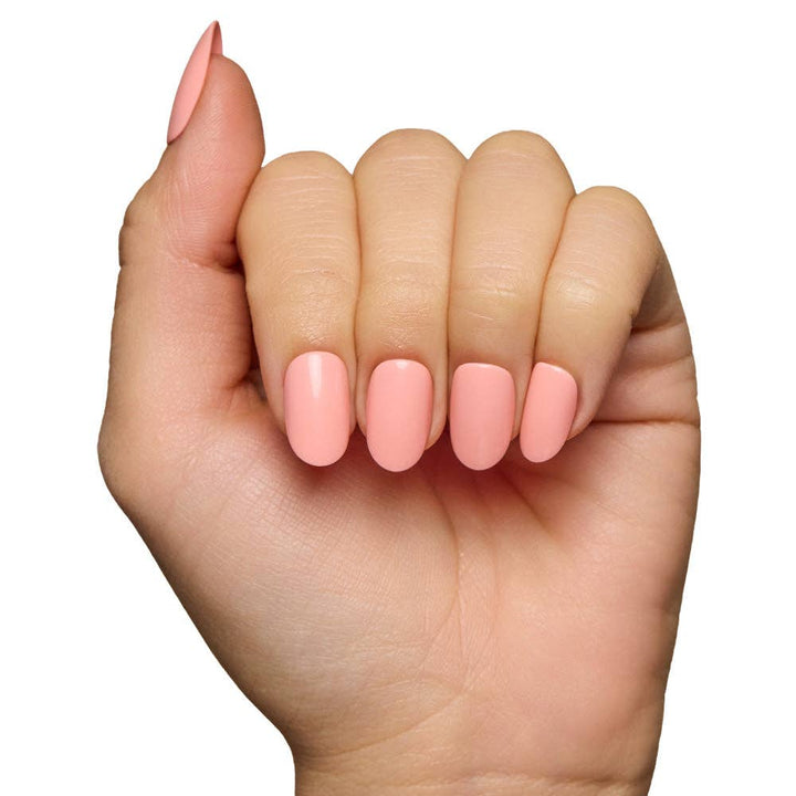 Peach Coral Press-On Nails | Short Round Solid Nail